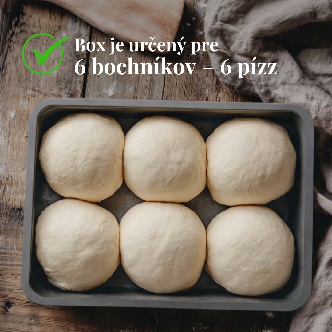 Pizza box na kysnutie cesta s vekom 40×30 cm – set + stierka na cesto