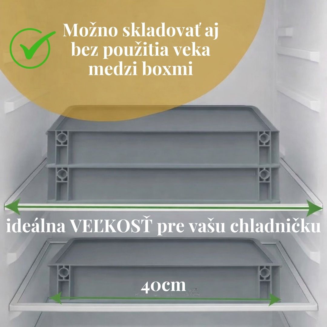 Pizza box na kysnutie cesta s vekom 40×30 cm – set + stierka na cesto